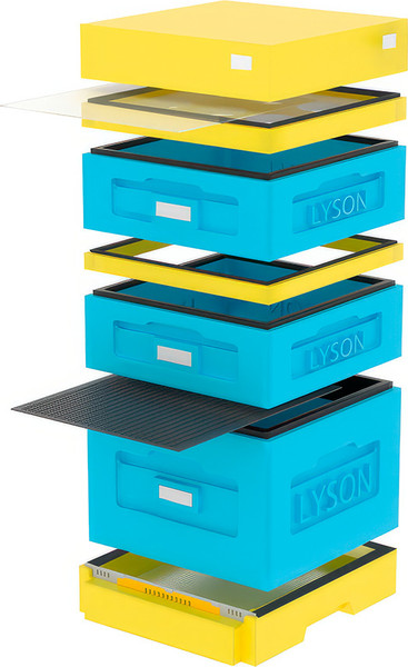 Изображение товара Улей Lyson Дадан на 10 рамок / W1008 (синий/желтый)