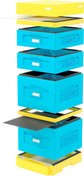 Изображение товара Улей Lyson Дадан на 10 рамок / W1025 (синий/желтый)