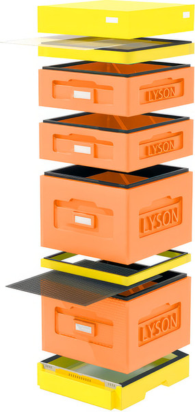 Изображение товара Улей Lyson Дадан на 10 рамок / W1025O (оранжевый/желтый)