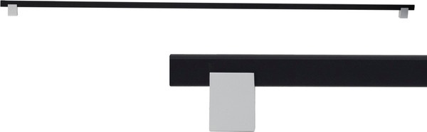Изображение товара Ручка для мебели AKS Moonlight 944/1000 (черный матовый/матовый хром)