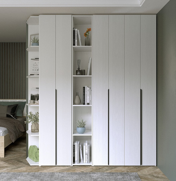 Изображение товара Шкаф-гармошка Евва Лайн ЛН-2D.560.01(0Z/0Z) (бодега белый)