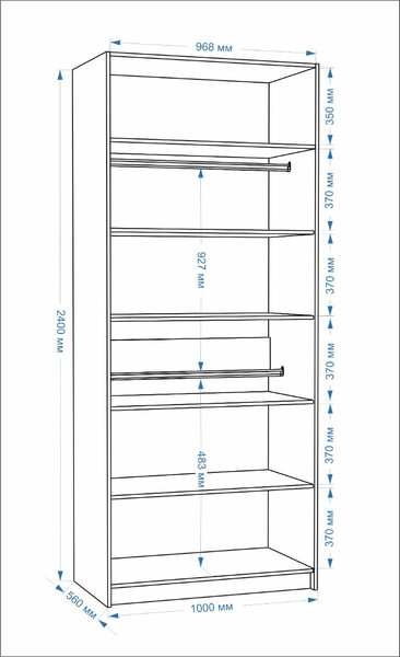 Изображение товара Шкаф-гармошка Евва Лайн ЛН-2D.560.01(0Z/0Z) (бодега белый)