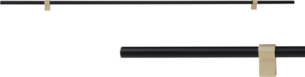 Изображение товара Ручка для мебели AKS Whisper 704/1000 (черный матовый/брашированное золото)