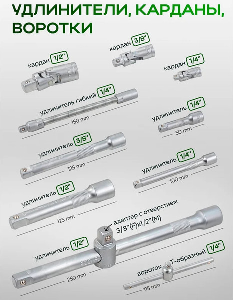 Изображение товара Универсальный набор инструментов RockForce RF-38841+6 (64611)