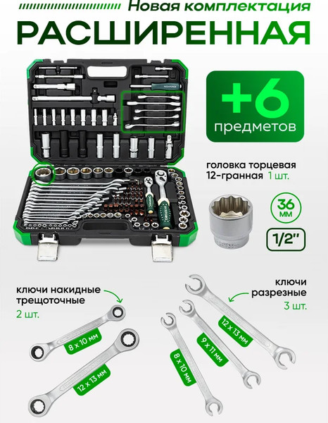 Изображение товара Универсальный набор инструментов RockForce RF-41252-5 Premium (64612)