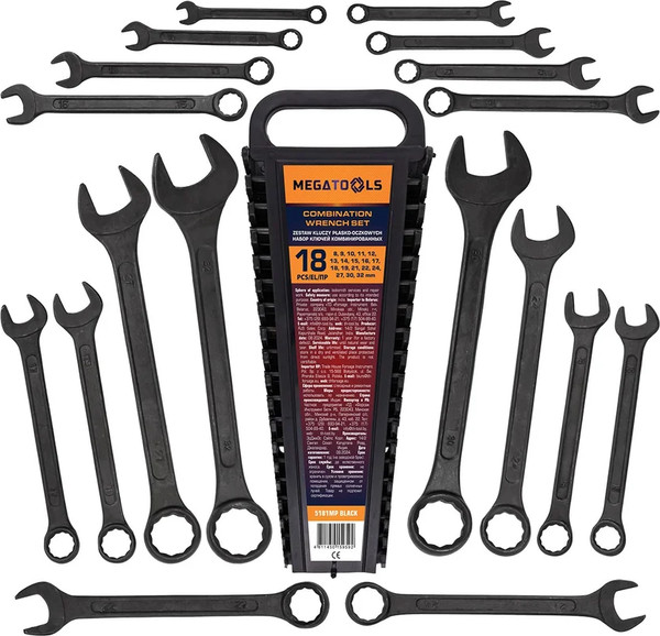 Изображение товара Набор ключей Megatools MT-5181MP Black (64640)