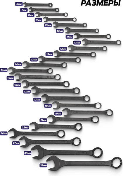Изображение товара Набор ключей Megatools MT-5261PD Black (64643)