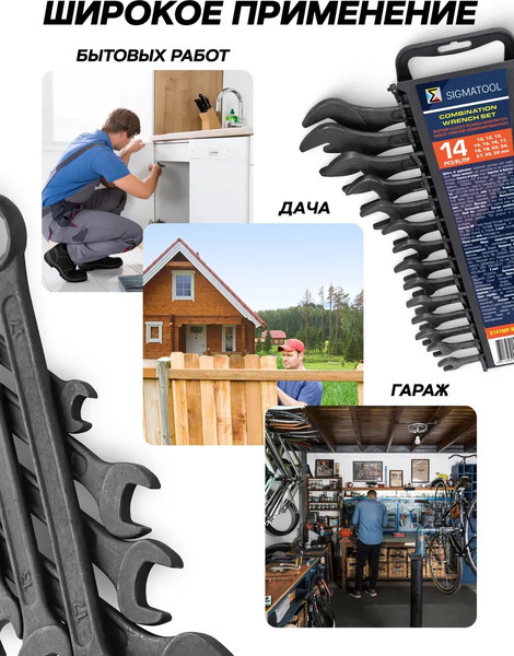 Изображение товара Набор ключей Sigmatool 5141MP Black (64 649)