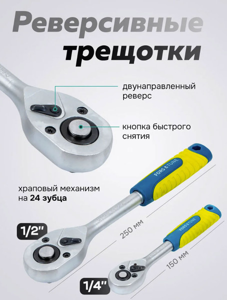 Изображение товара Универсальный набор инструментов FORSandTUNE 4821-5 (64658)