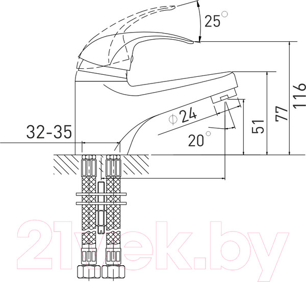 Изображение товара Смеситель Gross Aqua Elegance 6546500C
