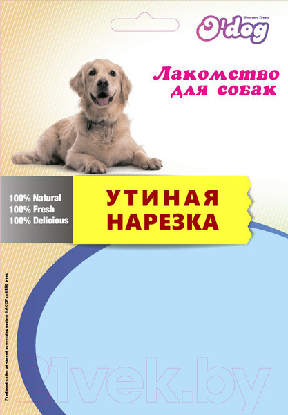 Изображение товара Лакомство для собак O'dog Утиная нарезка (85г)