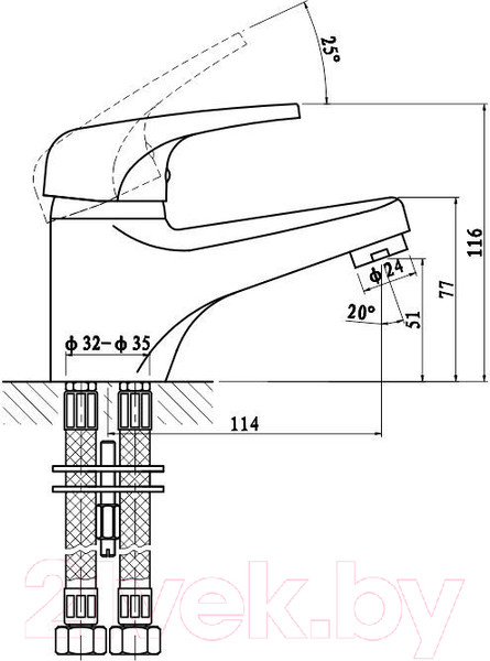 Изображение товара Смеситель Gross Aqua Optima 6546511C