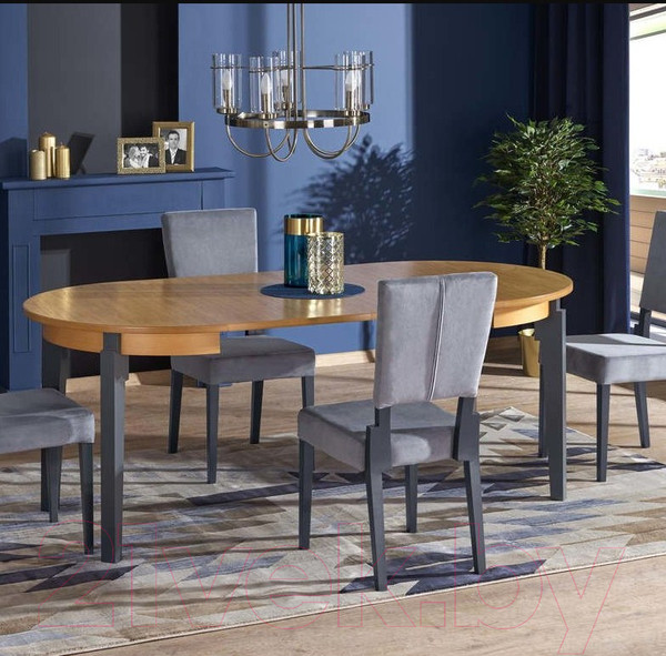 Изображение товара Обеденный стол Halmar  Sorbus (дуб медовый/графит)