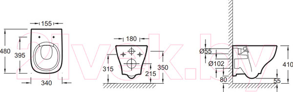 Изображение товара Унитаз подвесной Jacob Delafon STR Compact EDF102-00