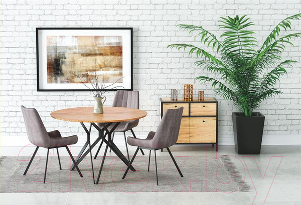 Изображение товара Обеденный стол Halmar Pixel 2 (дуб золотой/черный)