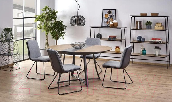 Изображение товара Обеденный стол Halmar Moretti (дуб натуральный/черный)