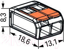Изображение товара Клемма Wago 221-412