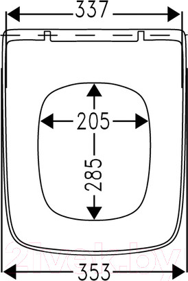 Изображение товара Сиденье для унитаза Roca The Gap Square 7801472001 (c микролифтом)