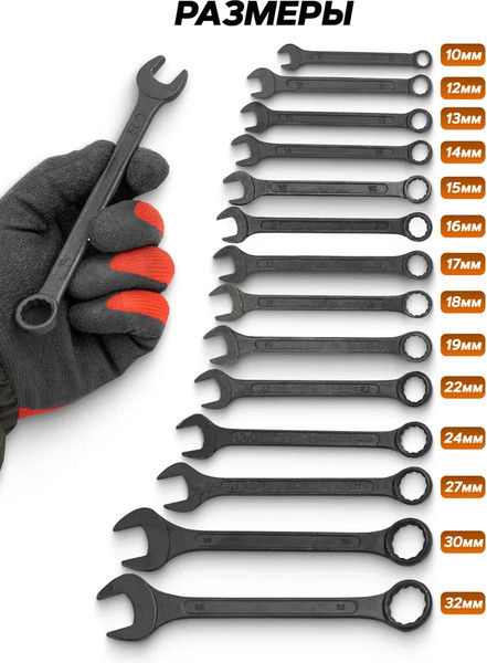 Изображение товара Набор ключей ISMA 5141MP Black (64741)