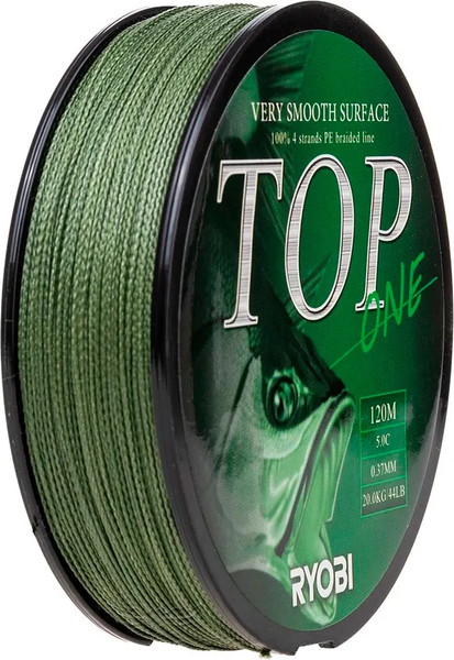 Изображение товара Леска плетеная Ryobi TOP PE4X-120M 5.0/d-0.370мм (Dark green)