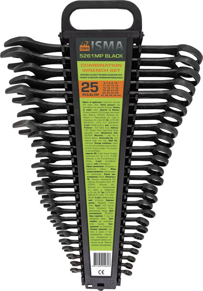 Изображение товара Набор ключей ISMA 5261MP Black (64747)