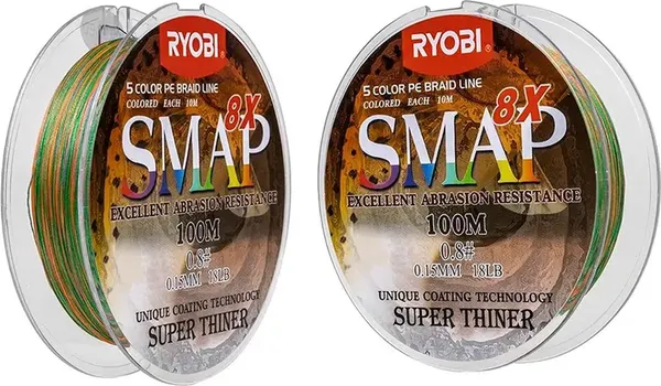 Изображение товара Леска плетеная Ryobi Smap PE8X 0.148мм (100м, Multi Colour)