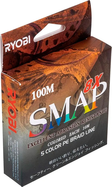 Изображение товара Леска плетеная Ryobi Smap PE8X 0.205мм (100м, Multi Colour)