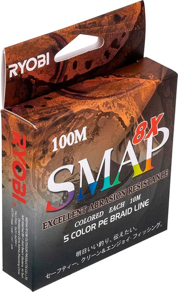 Изображение товара Леска плетеная Ryobi Smap PE8X 0.235мм (100м, Multi Colour)