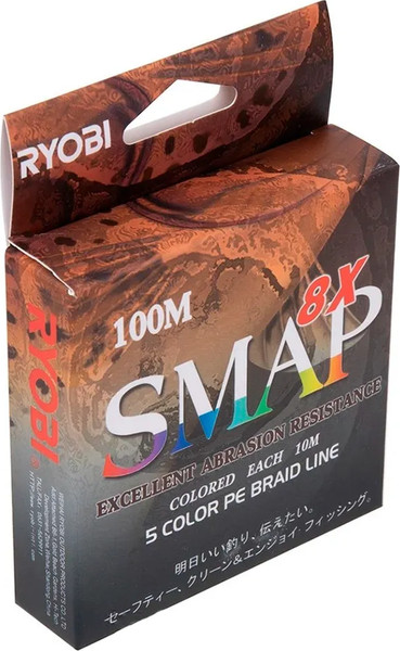 Изображение товара Леска плетеная Ryobi Smap PE8X 0.31мм (100м, Multi Colour)