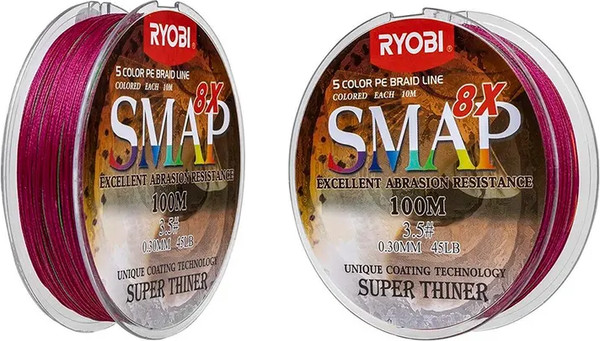 Изображение товара Леска плетеная Ryobi Smap PE8X 0.31мм (100м, Multi Colour)