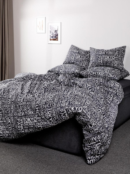 Изображение товара Комплект постельного белья Ночь нежна Леттерс сем 70x70 / 20087-1+71141-9