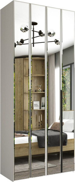 Изображение товара Шкаф-гармошка Евва Лайн ЛН-2D.560.03(2Z/2Z) (бодега белый)