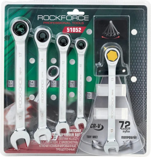 Изображение товара Набор ключей RockForce 64 818 / RF-51052