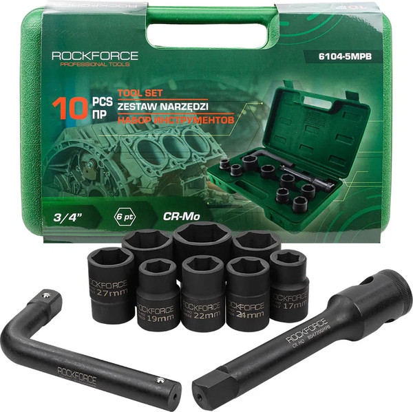 Изображение товара Универсальный набор инструментов RockForce RF-6104-5MPB (64842)
