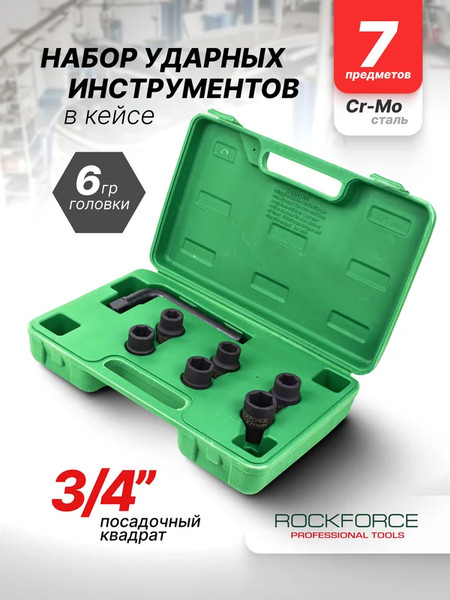 Изображение товара Универсальный набор инструментов RockForce RF-6074-5MPB (64846)