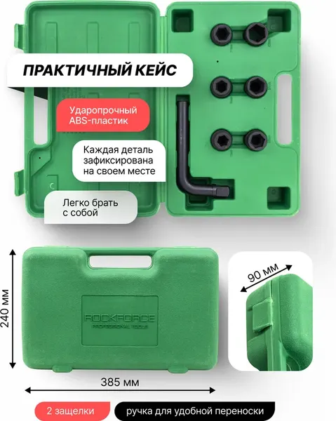 Изображение товара Универсальный набор инструментов RockForce RF-6074-5MPB (64846)