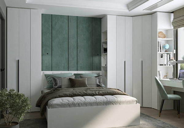 Изображение товара Шкаф-гармошка Евва Лайн ЛН-1U.820Х820(0Z) Угловой (бодега белый)