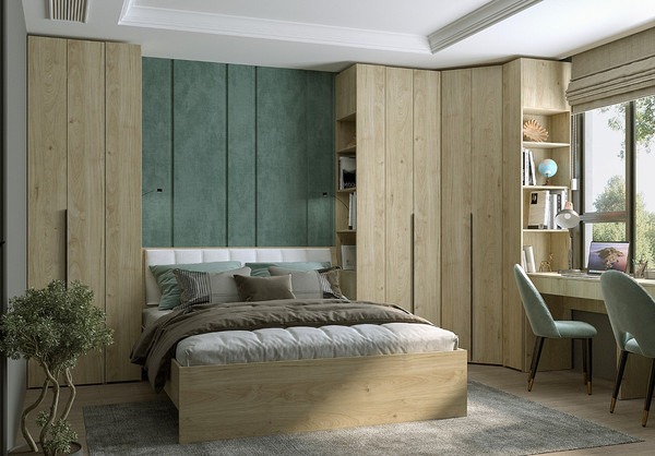 Изображение товара Шкаф-гармошка Евва Лайн ЛН-1U.820х930(0Z) Угловой (гикори кингстон)