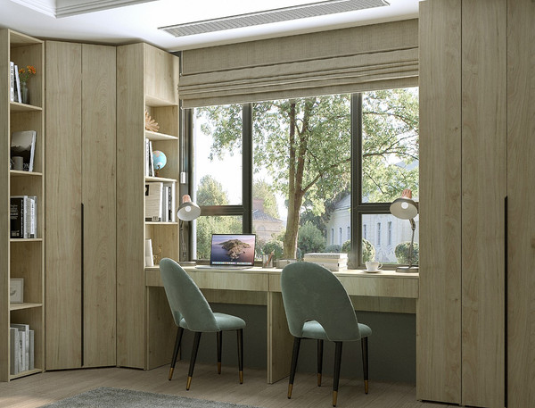 Изображение товара Шкаф-гармошка Евва Лайн ЛН-1U.820х930(2Z) Угловой (гикори кингстон)