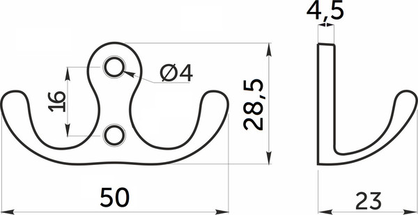 Изображение товара Крючок для одежды AKS WP19 Gridli (золото)