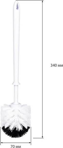 Изображение товара Ершик для унитаза OfficeClean 303064 (белый/черный)