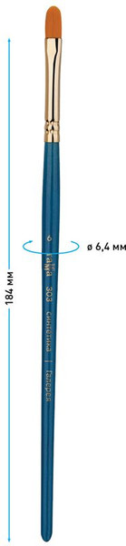 Изображение товара Кисть для рисования ГАММА Галерея. Синтетика №6 / 303006