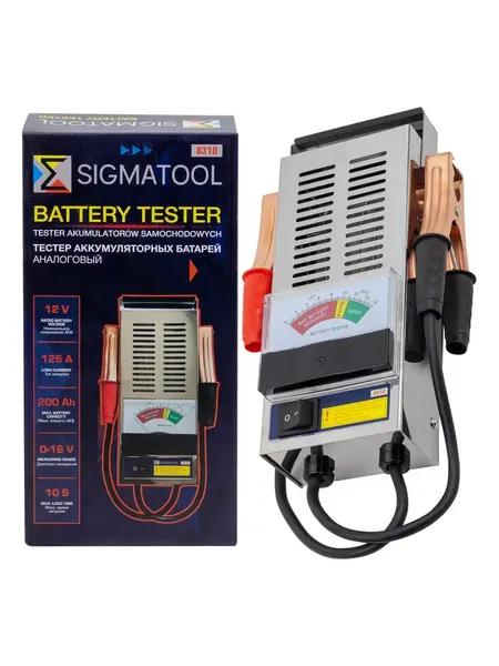 Изображение товара Тестер аккумуляторной батареи Sigmatool 8310 (65118)