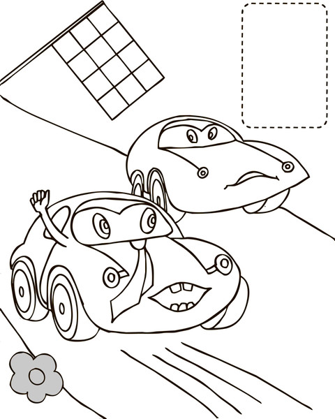 Изображение товара Раскраска ЮниПресс Веселые тачки. С наклейками / 609653