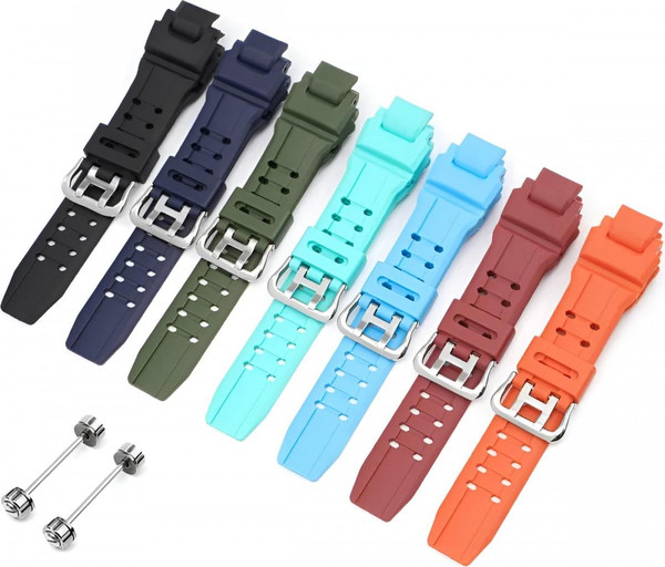 Изображение товара Ремешок для умных часов Rumi GWA для G-Shock GW-A1100/GW-A1000/GW-4000/GA-1000/G-1400 (оранжевый, комплект для установки)