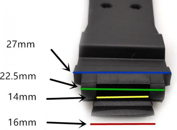 Изображение товара Ремешок для умных часов Rumi GWA для G-Shock GW-A1100/GW-A1000/GW-4000/GA-1000/G-1400 (оранжевый, комплект для установки)