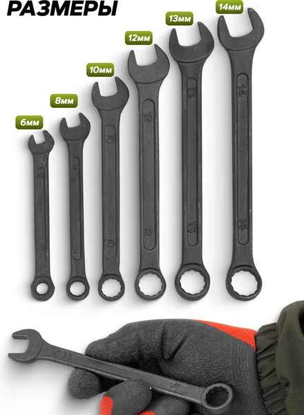 Изображение товара Набор ключей ForsLine FL-5068 Black (64732)