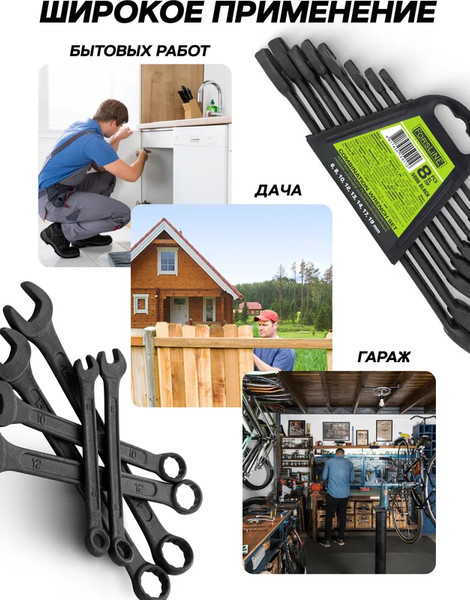 Изображение товара Набор ключей ForsLine FL-5086 Black (64734)