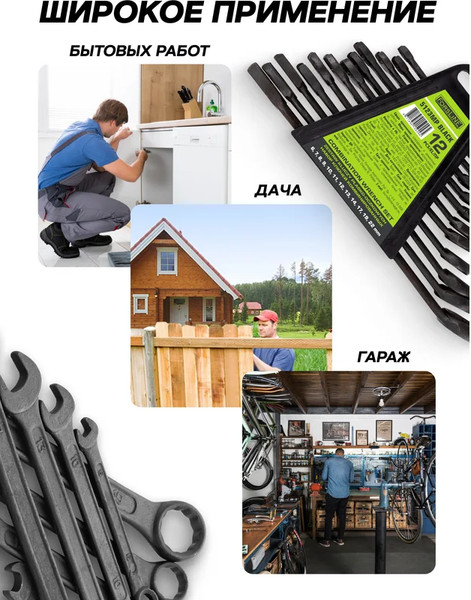 Изображение товара Набор ключей ForsLine FL-5123MP Black (64738)