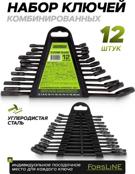 Изображение товара Набор ключей ForsLine FL-5123MP Black (64738)